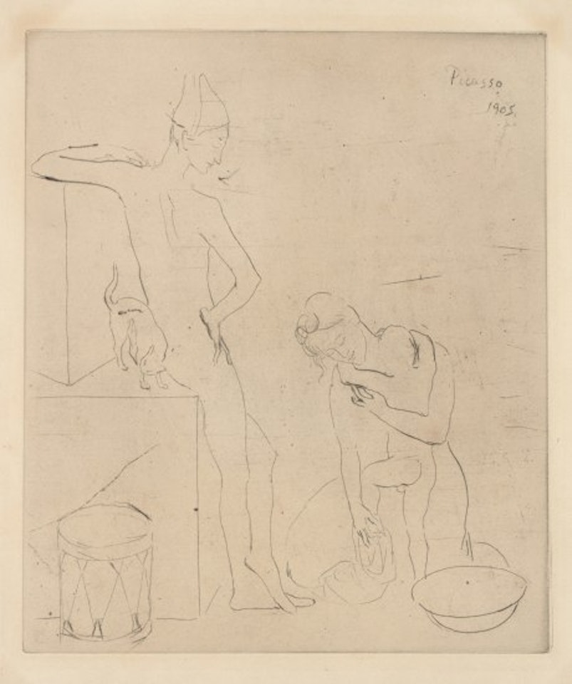 Le Bain, plate 12 from La Suite des Saltimbanques (The Bath, from The Acrobats Suite) by Pablo Picasso