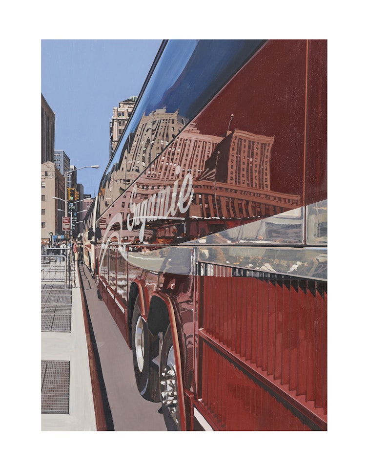 Tour Bus of the World Trade Center by Richard Estes