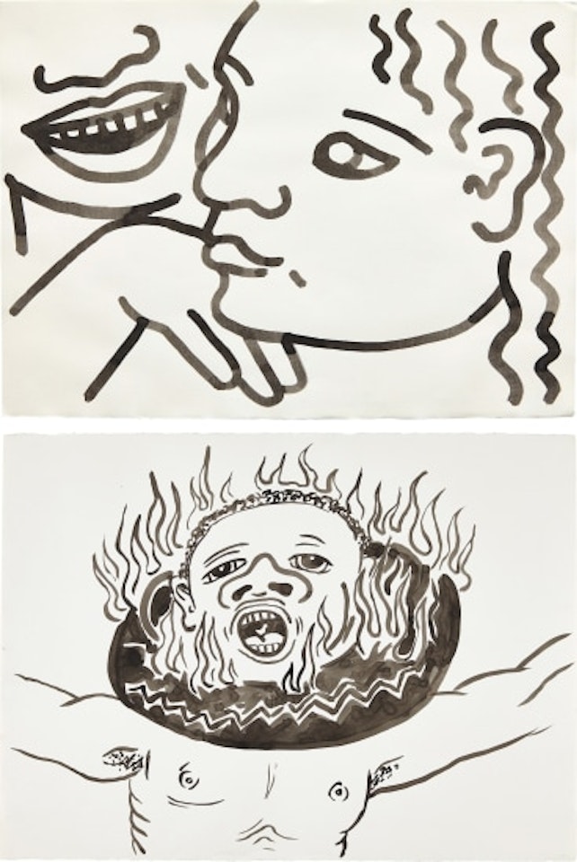Two works: (i) Untitled (Zena at 17 Years); (ii) Untitled by Keith Haring