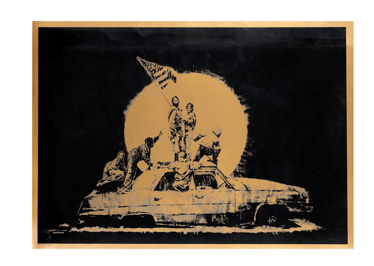 Gold Flag by Banksy