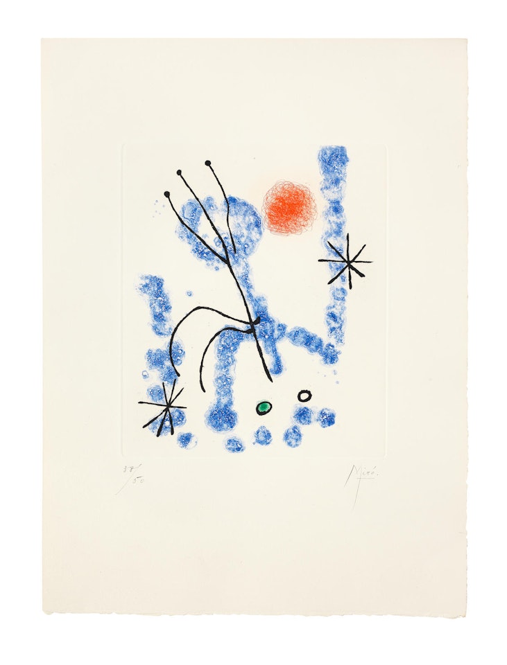 One Plate, from Feuilles éparses (Dupin 120; Cramer Books 100) by Joan Miró