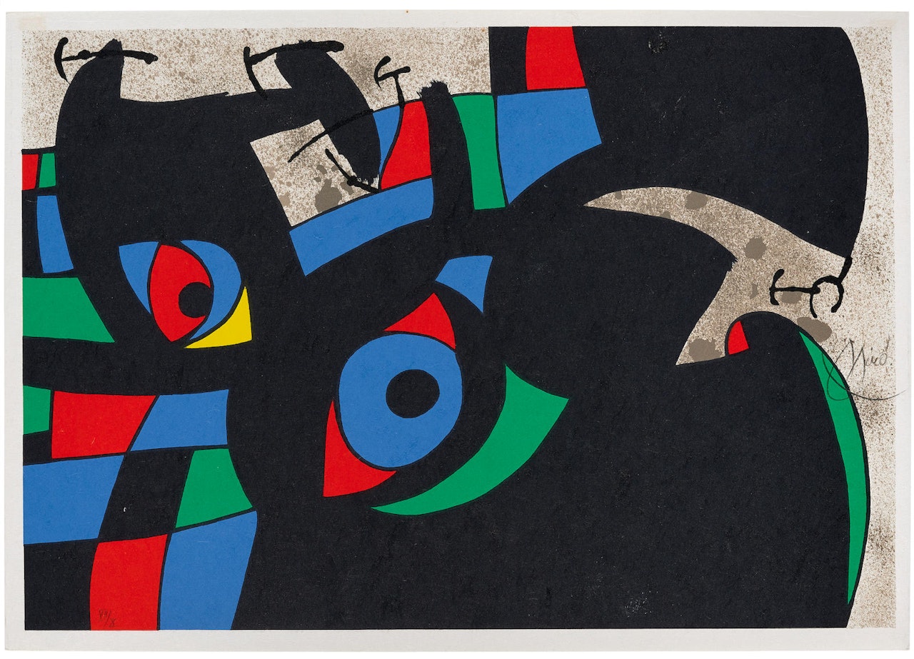 One Plate, from Le Lézard Aux Plumes D'or (Mourlot 803; Cramer Books 148) by Joan Miró