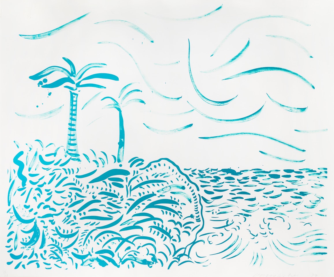 Green Bora Bora (M.C.A. Tokyo 214) by David Hockney