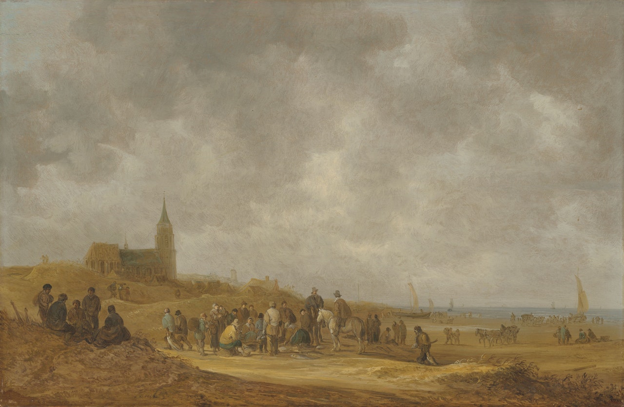 View of the beach at Scheveningen by Jan van Goyen