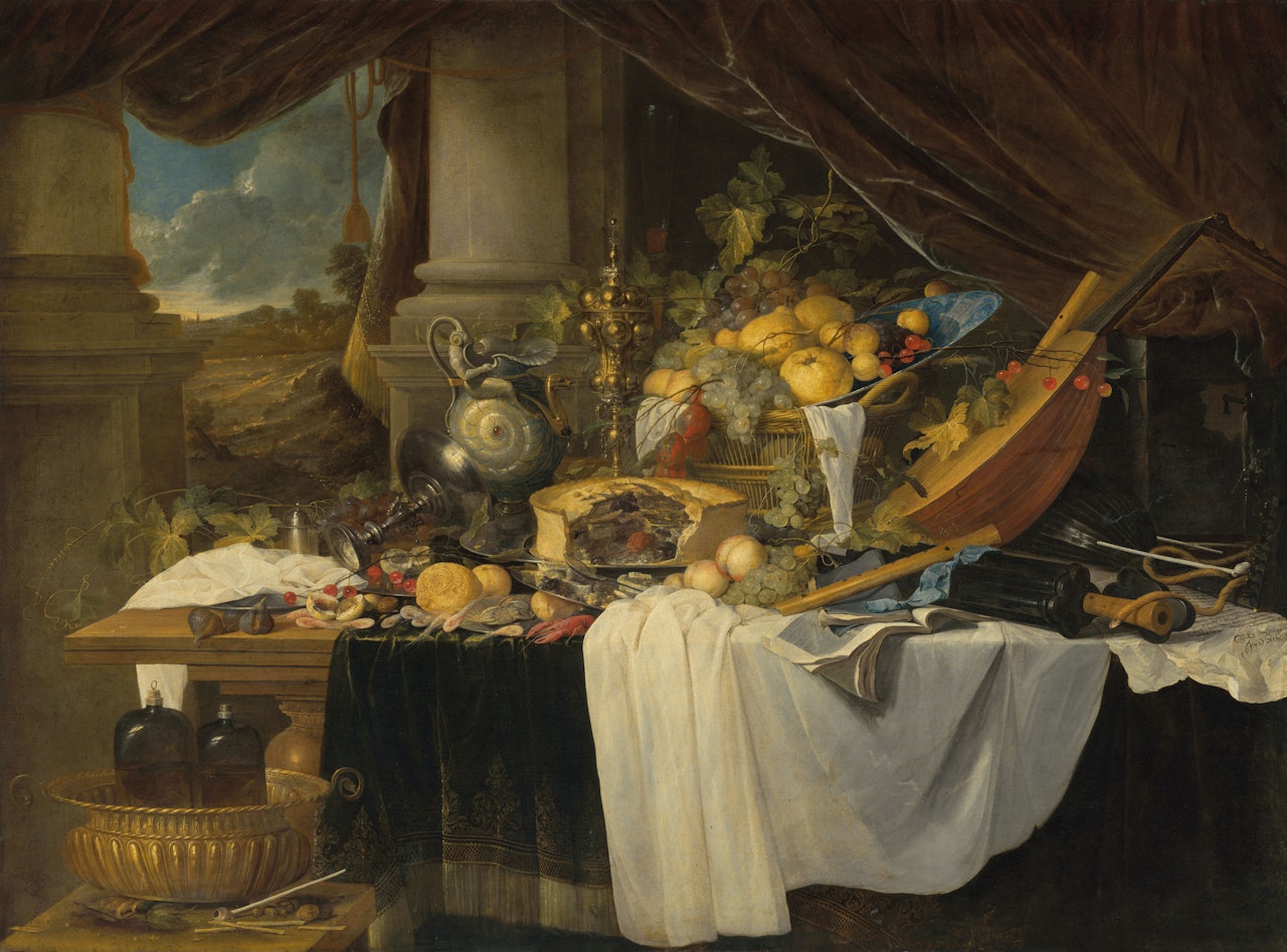 A banquet still life by Jan Davidsz de Heem