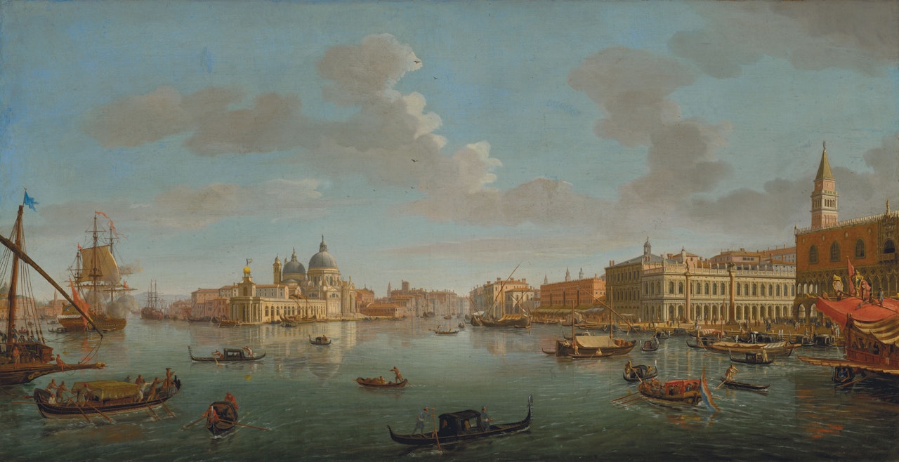 The Molo, Venice, looking West towards the entrance of the Grand Canal by Gaspar van Wittel