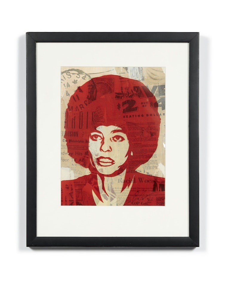 Angela 98 Rubylith by Shepard Fairey