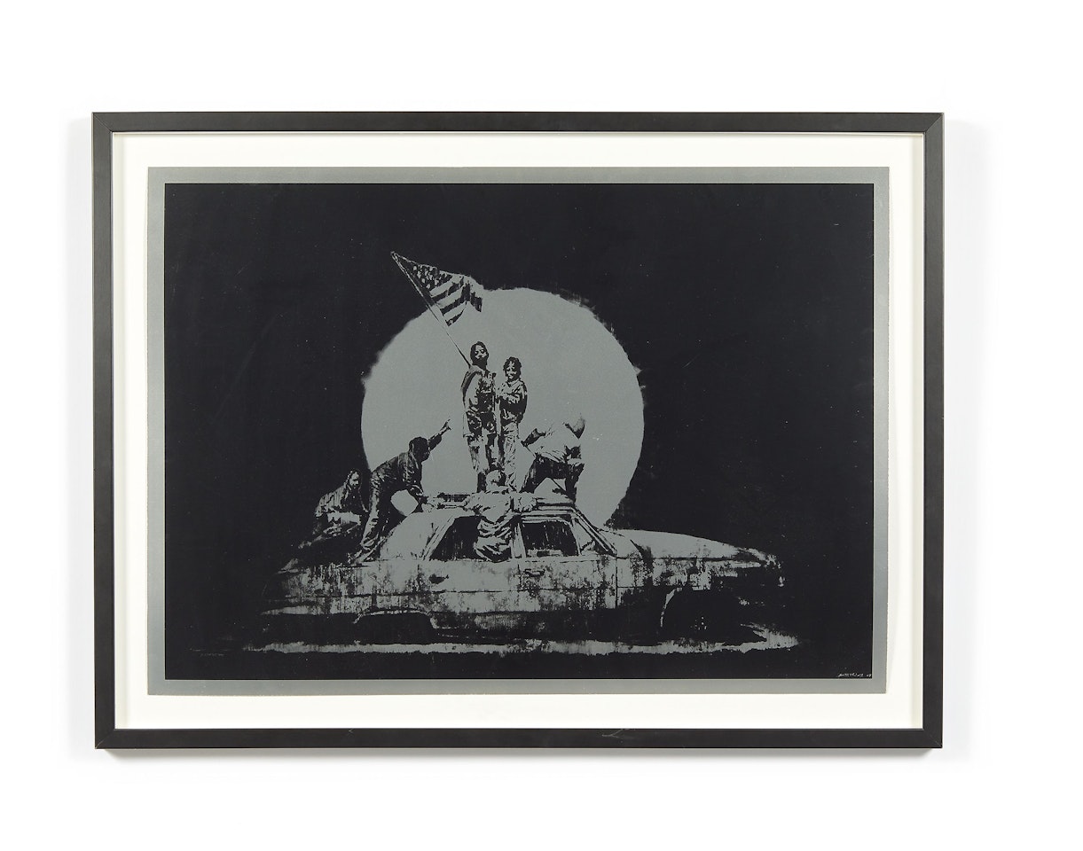 Flags (Formica)- silver by Banksy