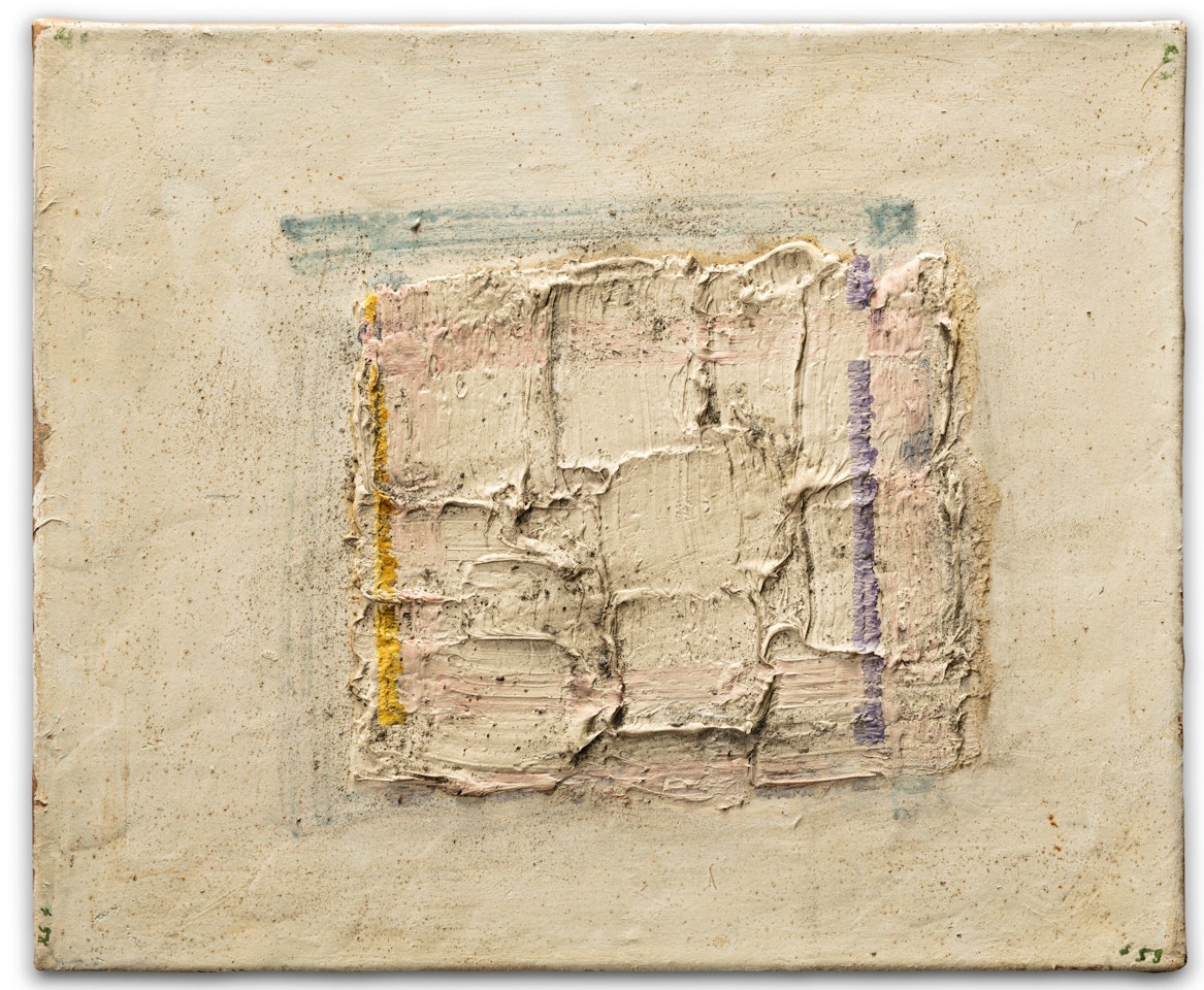 Variations sur un carré, tableau à 4 côtés by Jean Fautrier