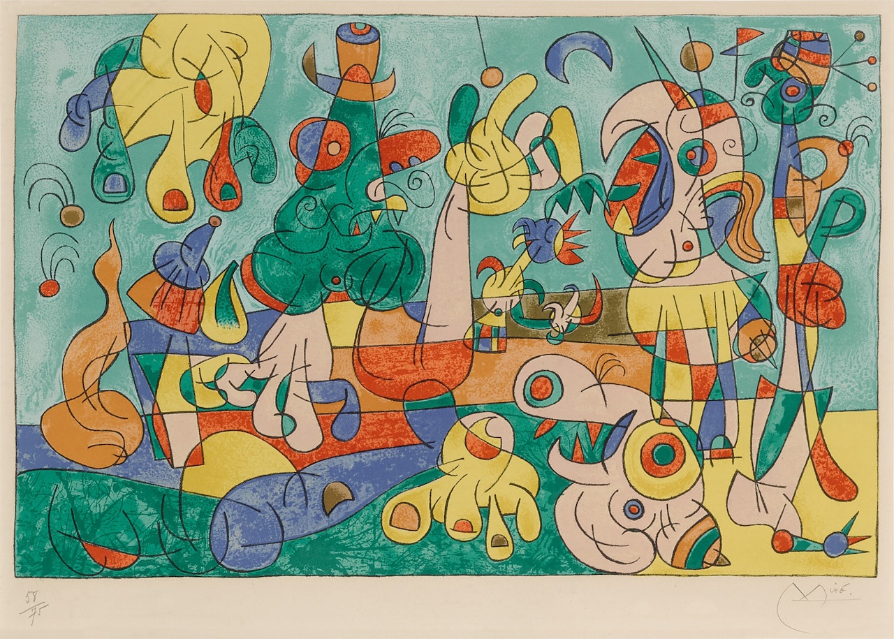 Suites pour Ubu Roi: One Plate (Mourlot 465; see Cramer Books 108) by Joan Miró