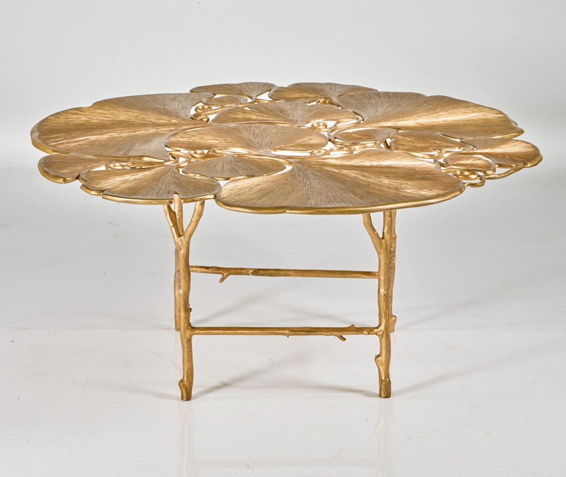 Gingko table and four chairs by Claude Lalanne