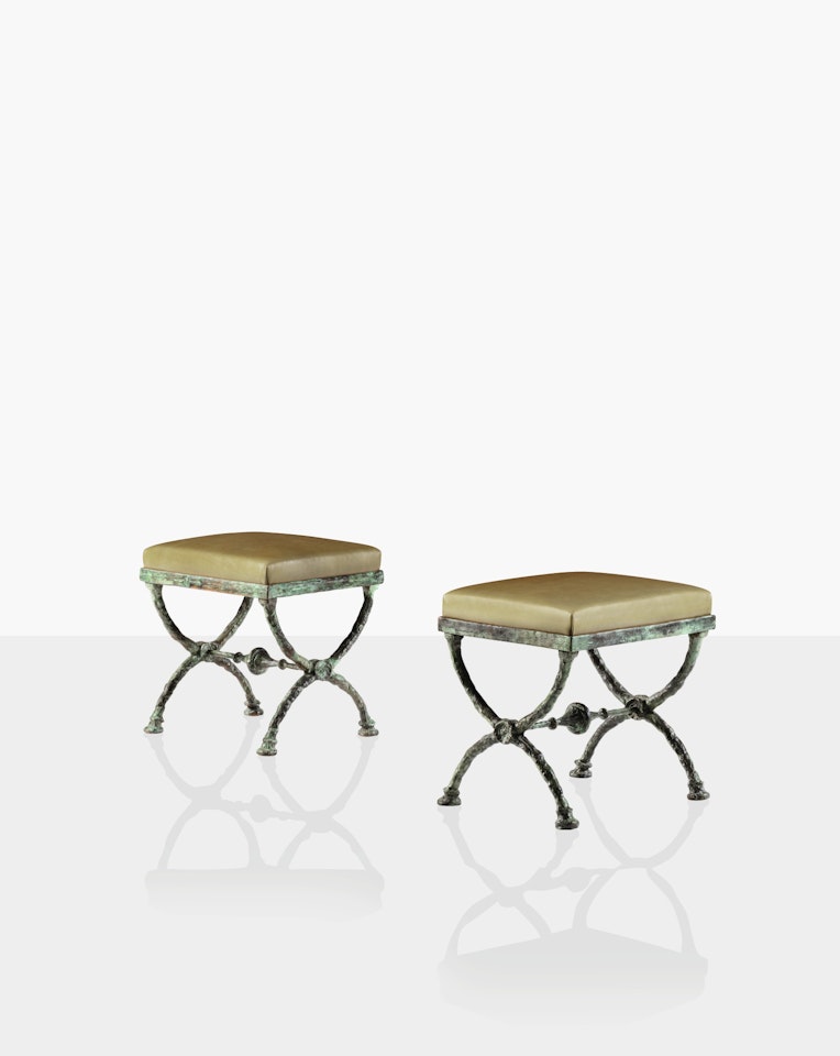 Pair of stools by Diego Giacometti