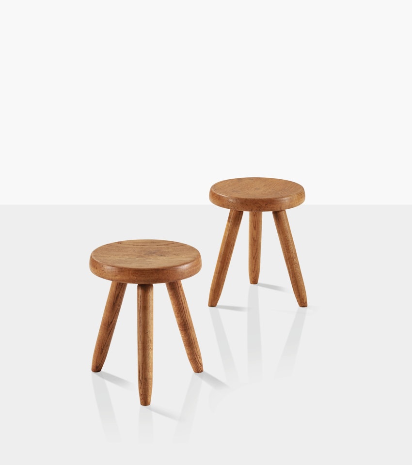 Two berger stools by Charlotte Perriand