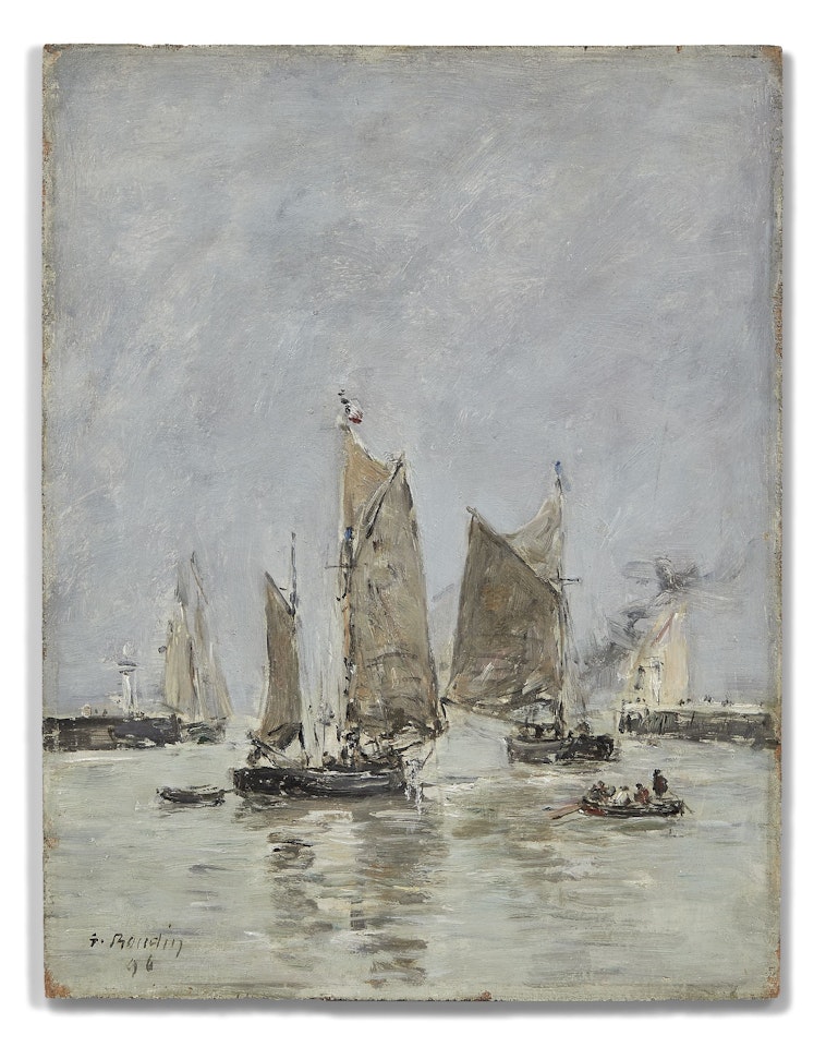 Trouville. Appareillage des sardiniers by Eugène Boudin