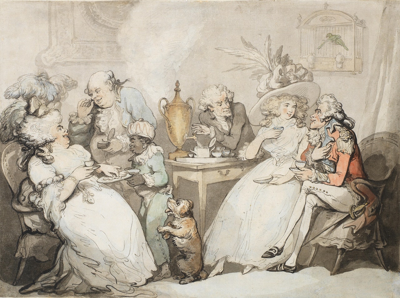 Tea on shore by Thomas Rowlandson