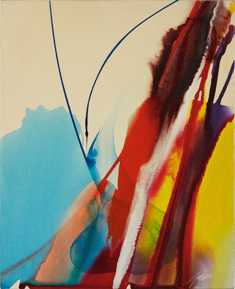 Phenomena Banner Blue by Paul Jenkins
