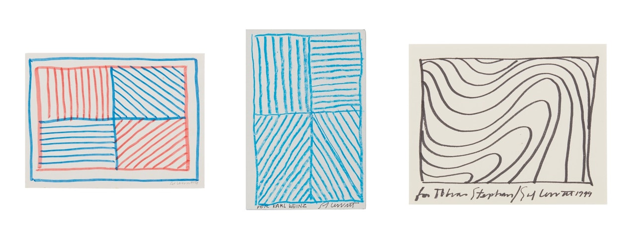 i. Irregular Bands
ii. Lines in Four Directions
iii. Lines in Four Directions
[Three Works]  by Sol LeWitt