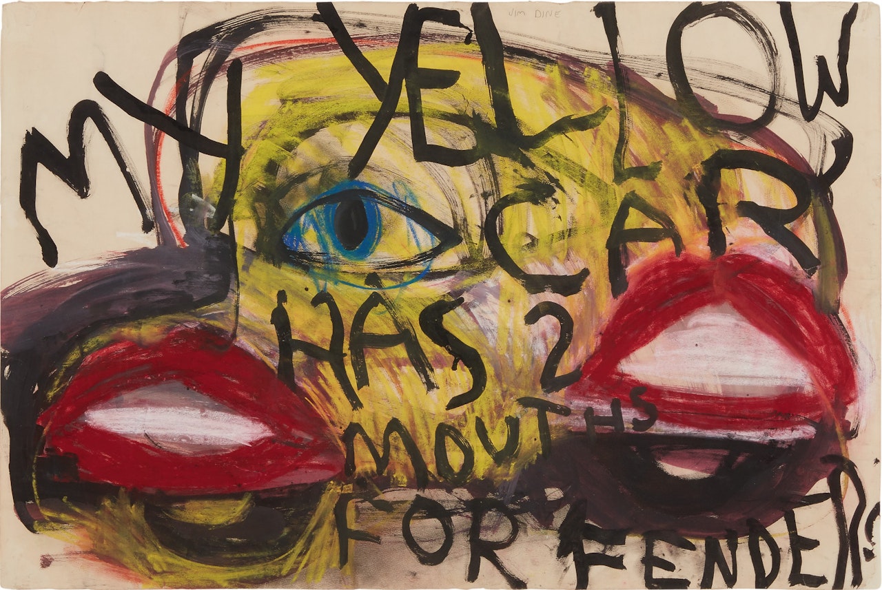 My Yellow Car Has 2 Mouths for Fenders by Jim Dine