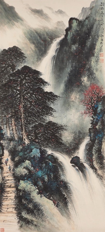 Magnificent Waterfalls by Li Xiongcai