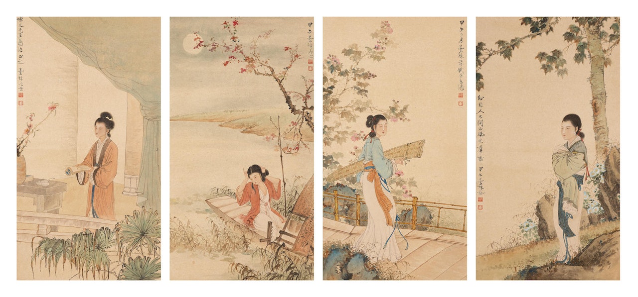 Four Beauties by Deng Fen