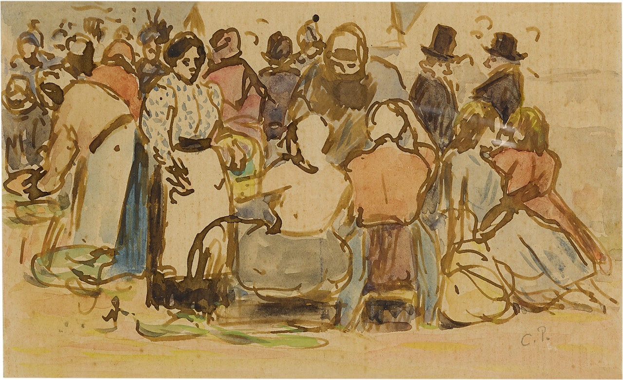 Le Marché by Camille Pissarro