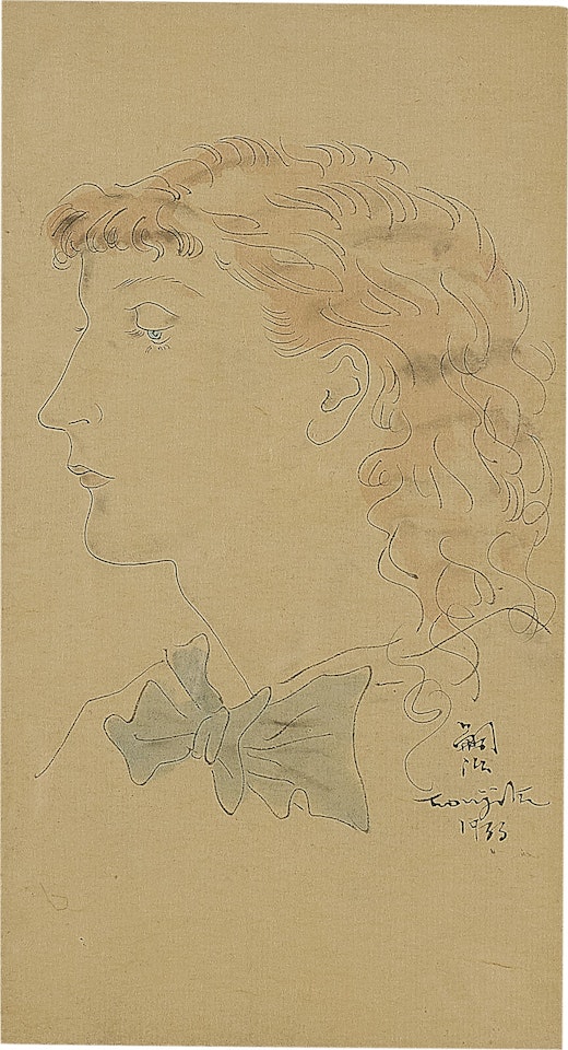 Madeleine, à la cravate nouée by Leonard Tsuguharu Foujita