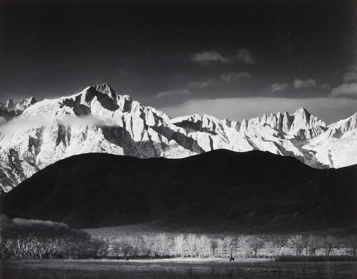 Winter Sunrise, Sierra Nevada from Lone Pine, California by Ansel Adams