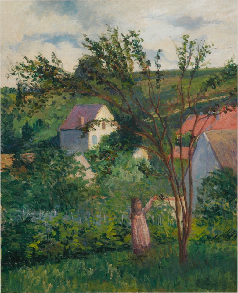 Cueillette des cerises à Auvers by Armand Guillaumin