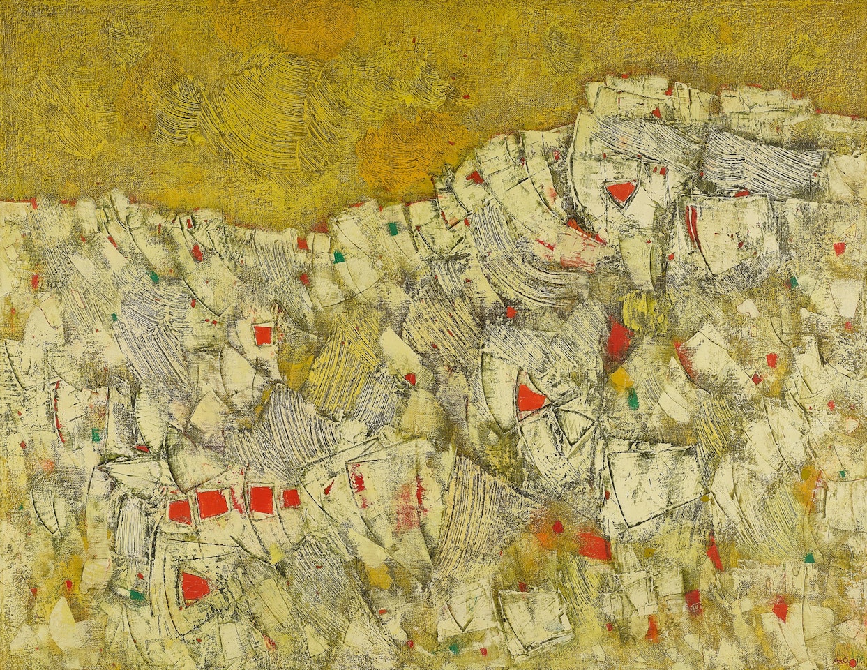 Yellow Landscape by Mordecai Ardon