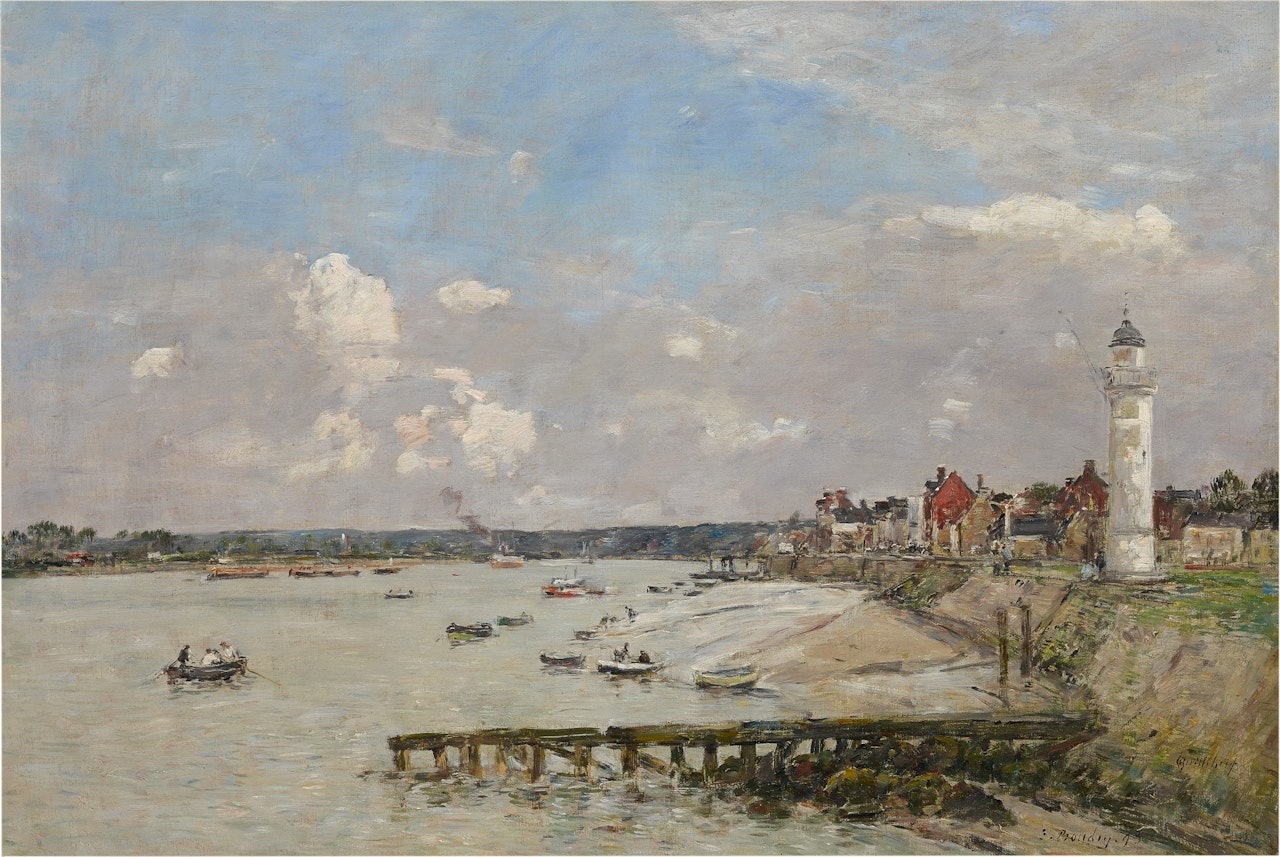 La Seine à Quillebeuf by Eugène Boudin