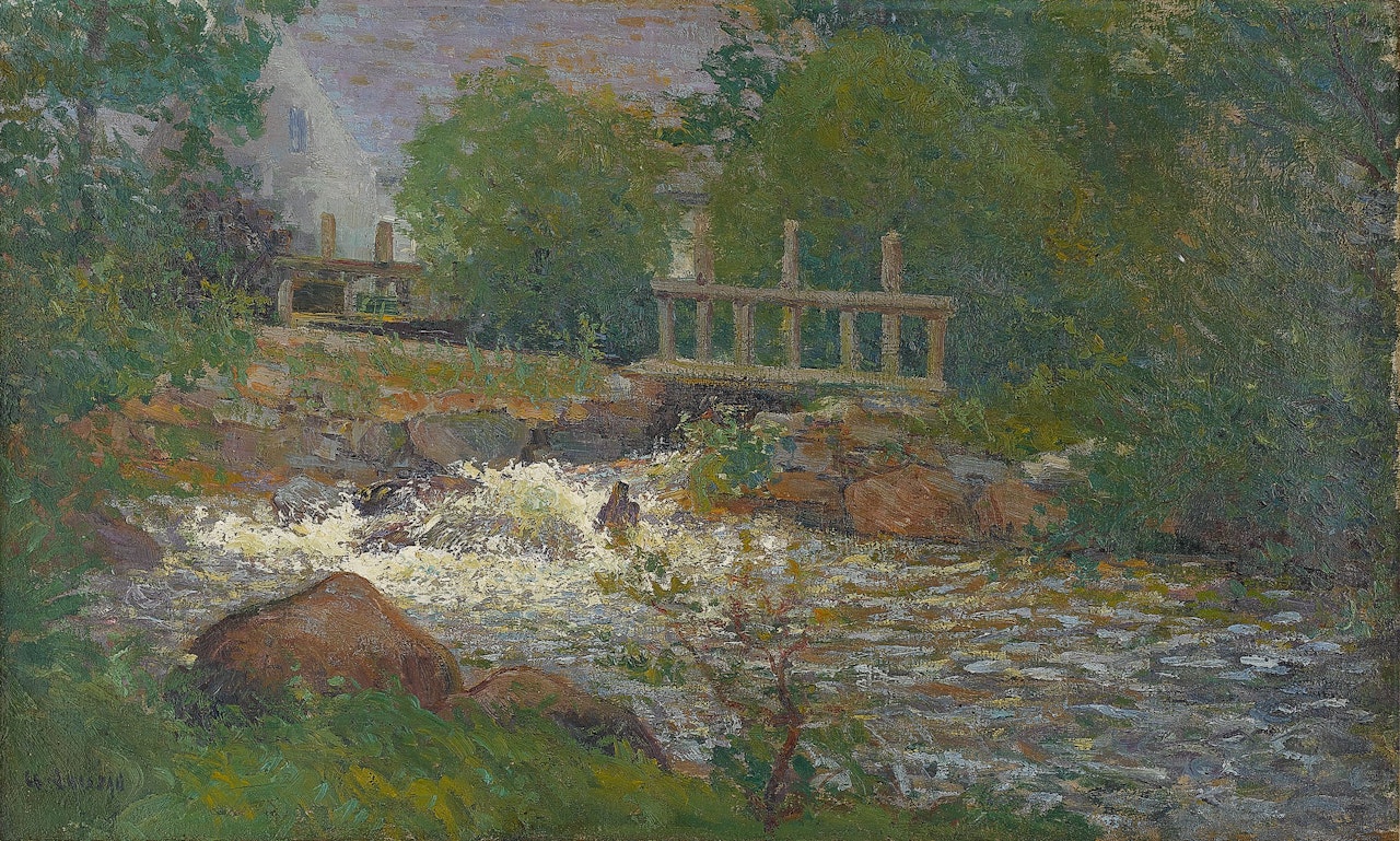 Paysage avec une rivière by Gustave Loiseau