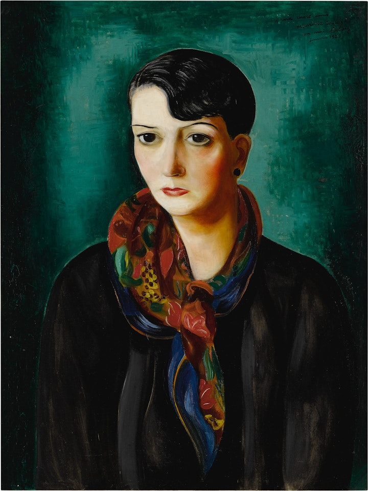 Jeune femme au foulard by Moïse Kisling
