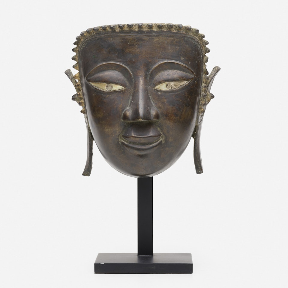 fragment of a Buddha head by Anonymous