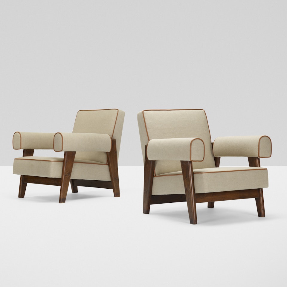 lounge chairs from Chandigarh, pair by Le Corbusier & Pierre Jeanneret