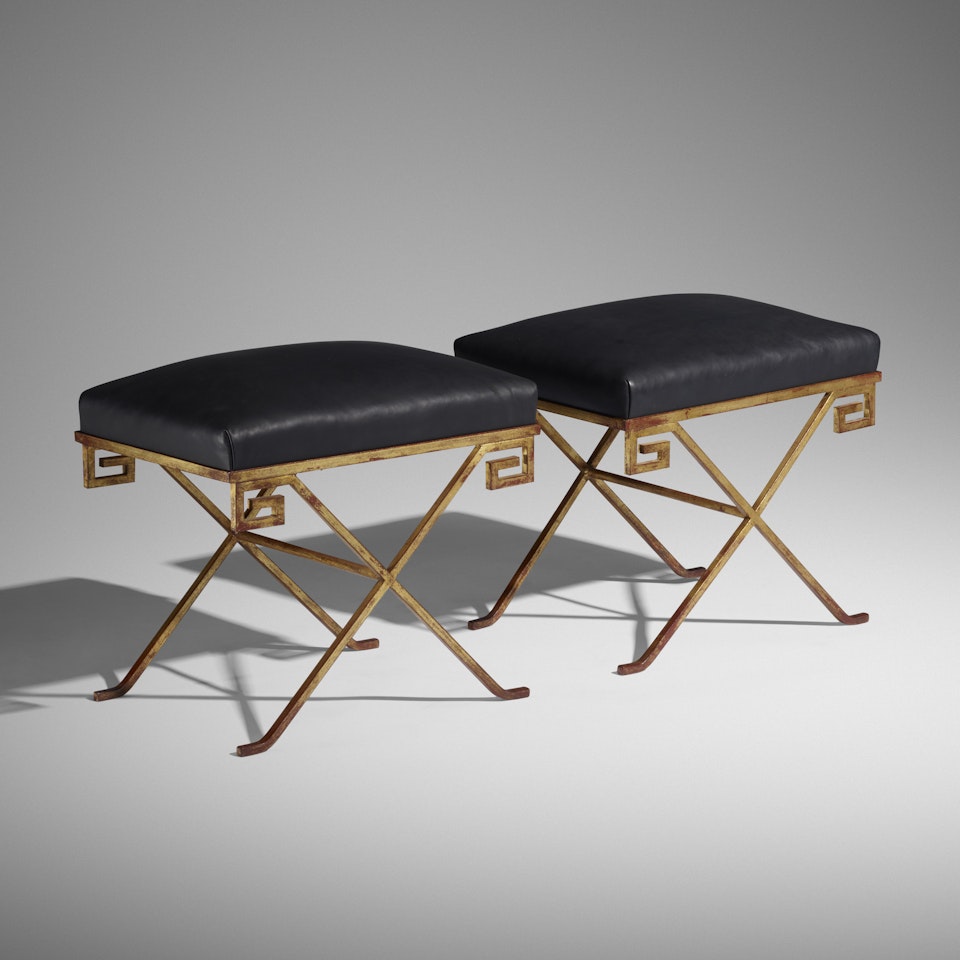 tabourets, pair by Jean-Michel Frank