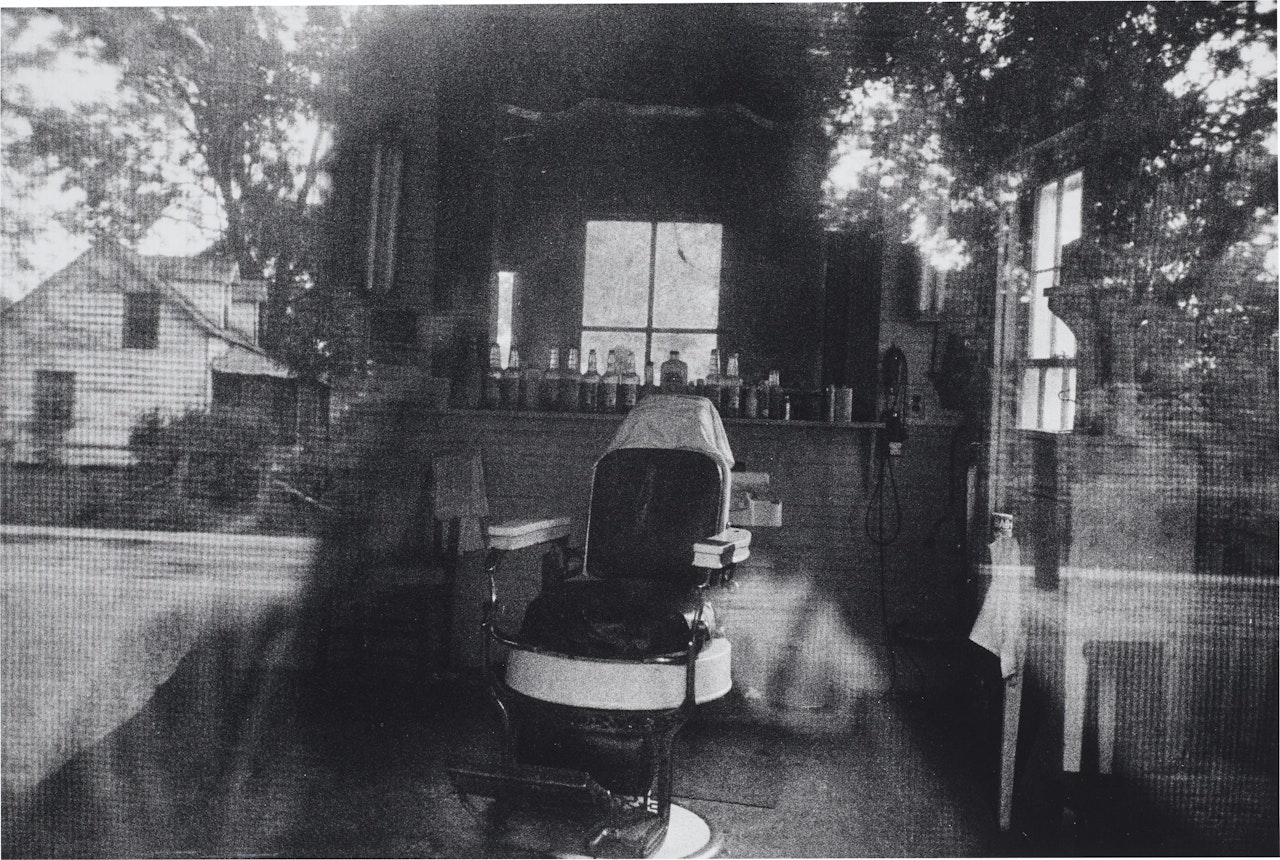 Mcclellanville, S. C.' (Barber Shop Through Screen Door) by Robert Frank