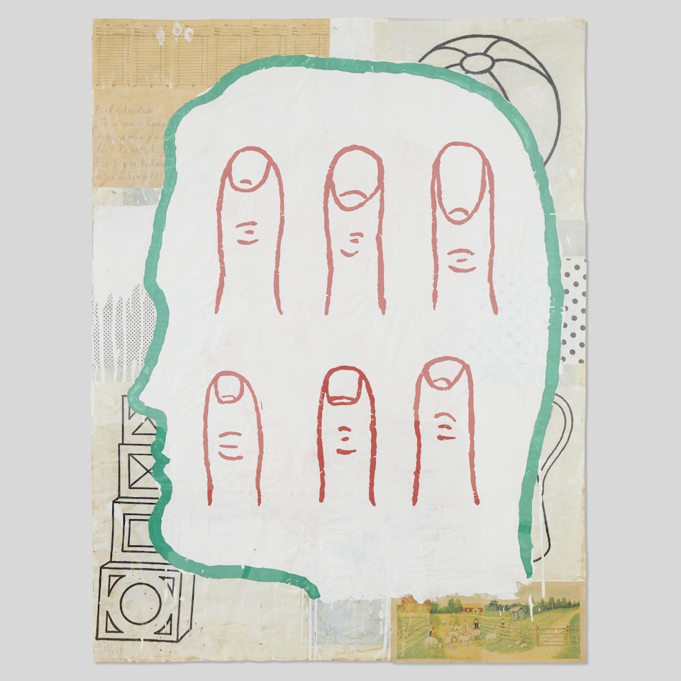 Profile with Six Fingers #2 by Donald Baechler