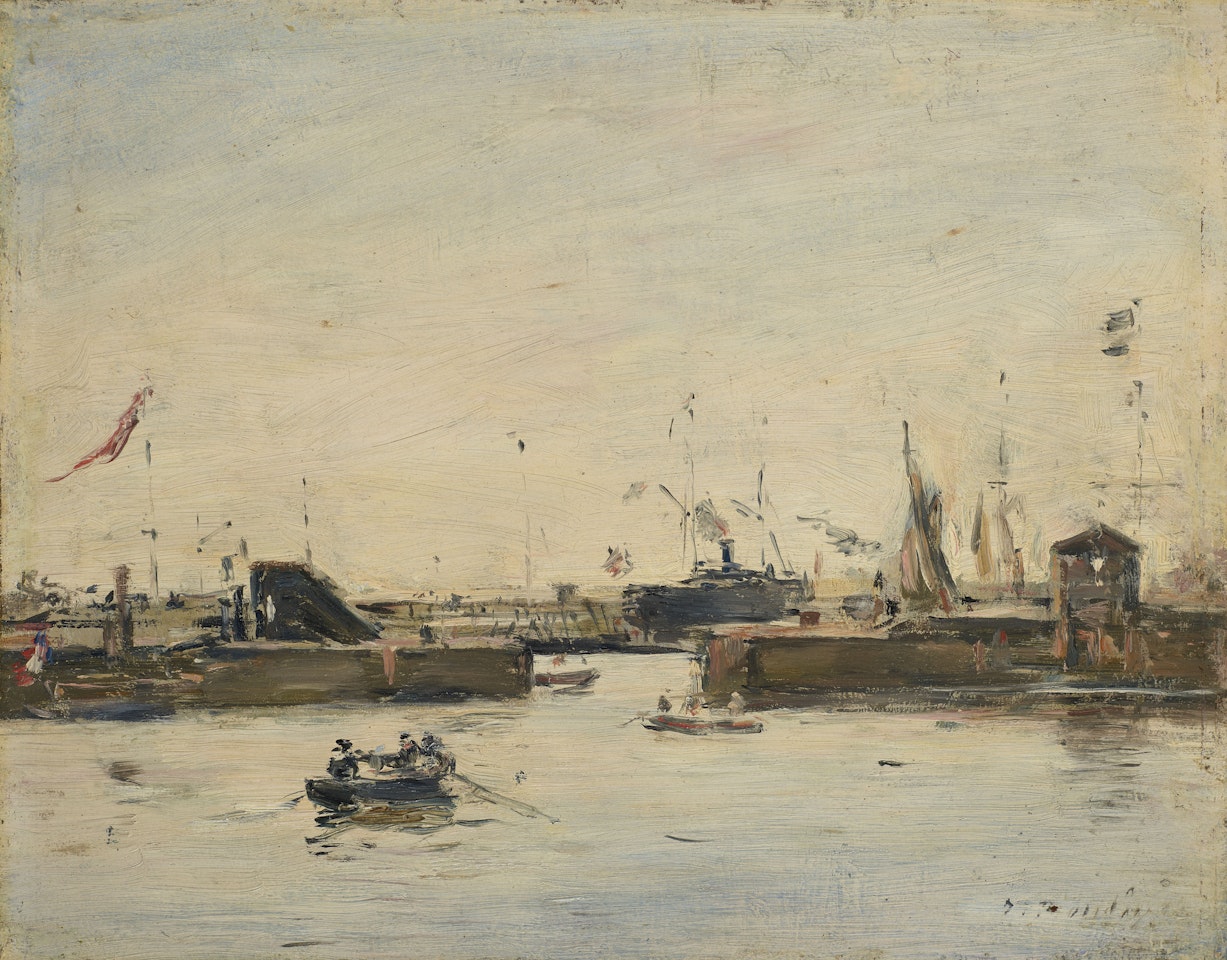 Le Sas à Trouville by Eugène Boudin