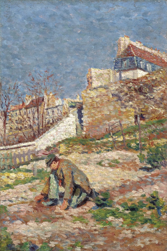 Montmartre, jeune garçon devant la maison Valadon by Maximilien Luce