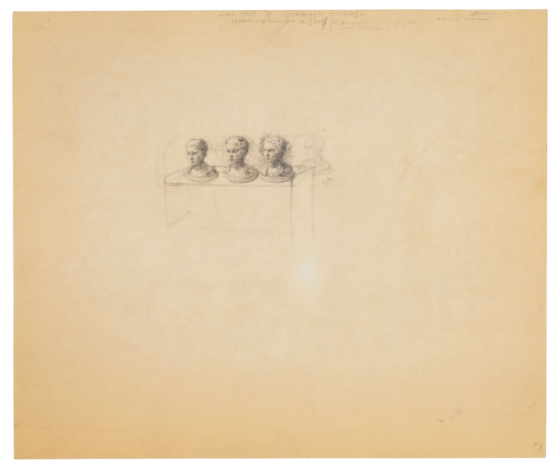 Three Orphans on a Shelf by Michael Borremans