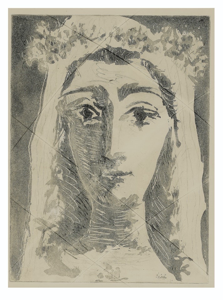 Jacqueline en Mariée, de Face. I by Pablo Picasso