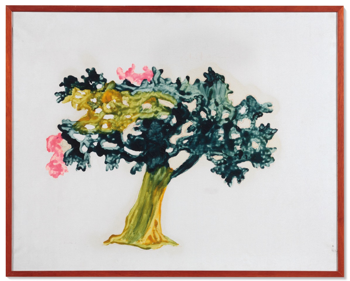 Senza titolo, raffigurante albero (Untitled, Depicting a Tree) by Mario Schifano