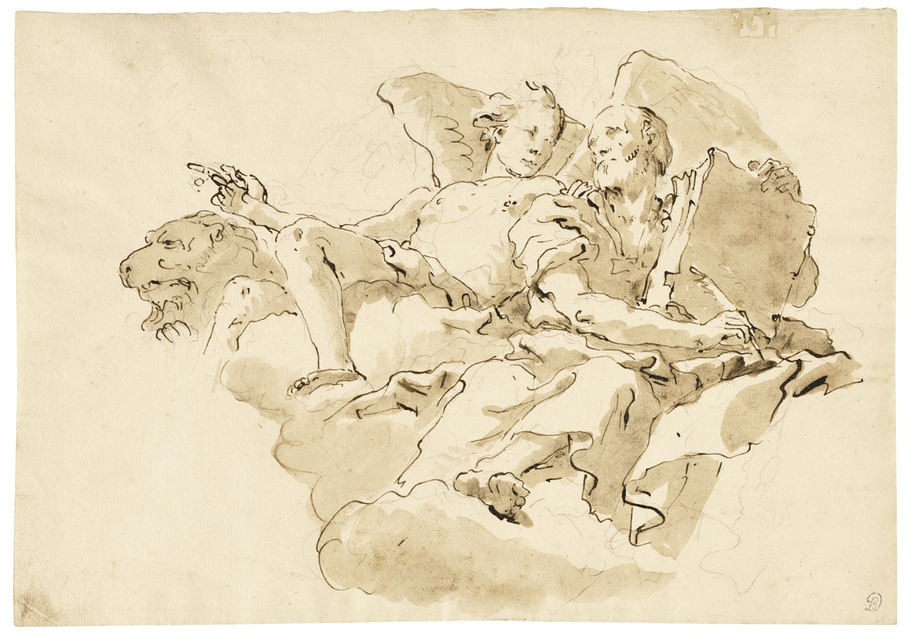 St. Mark and an Angel by Giovanni Battista Tiepolo