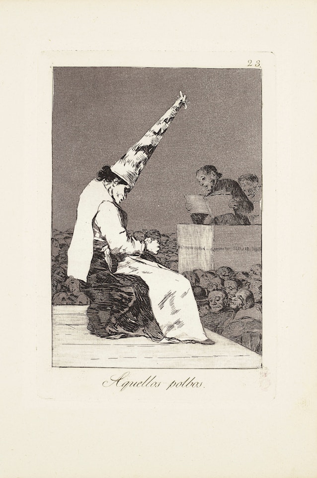 Aquellos polbos, Plate 23 from: Los Caprichos by Francisco José de Goya