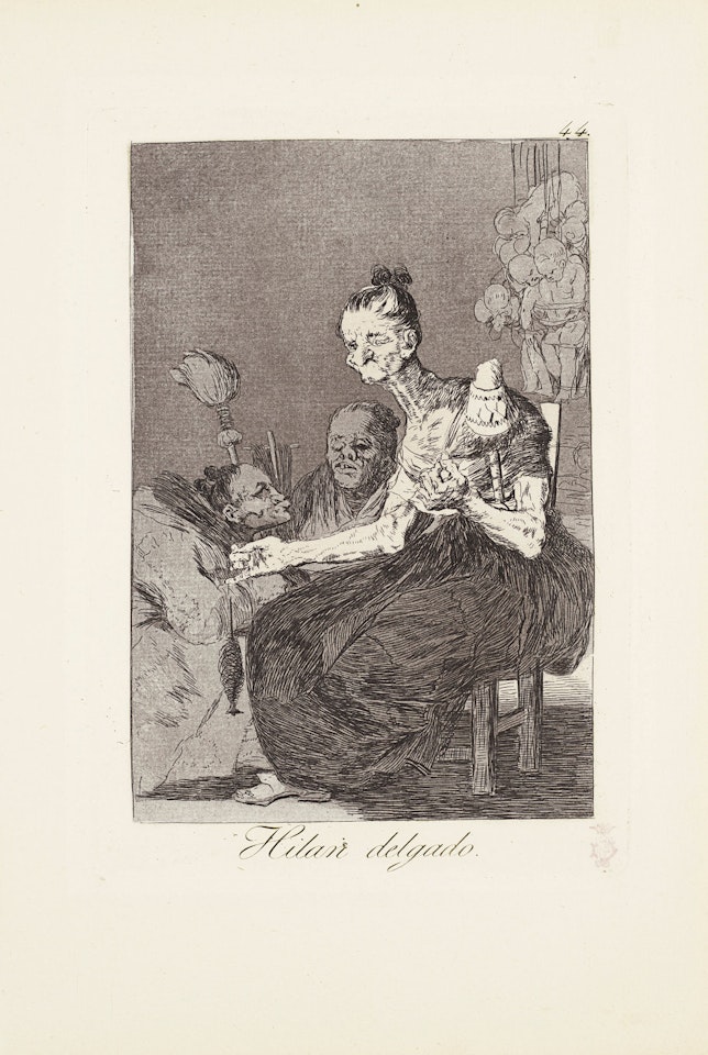 Hilan Delgado, Plate 44 from: Los Caprichos by Francisco José de Goya