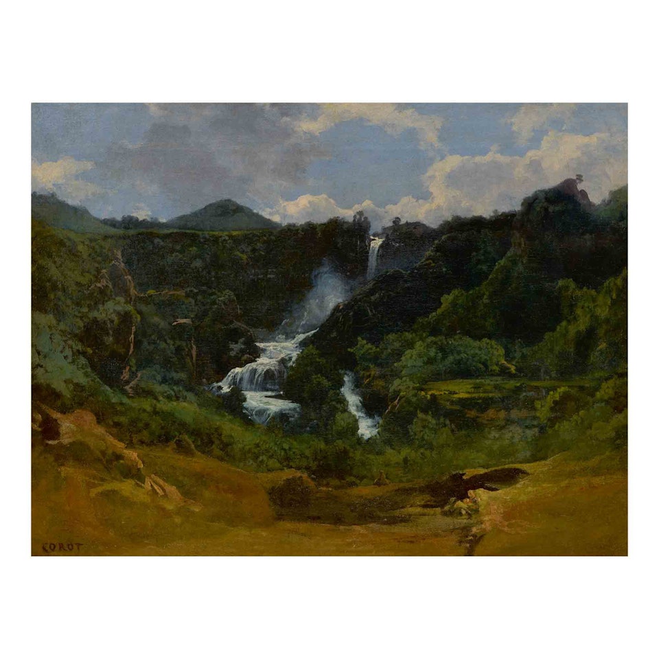La Cascade de Terni by Jean Baptiste Camille Corot