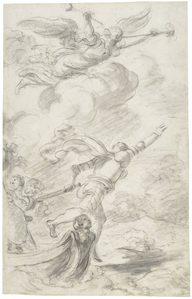 Ruggiero leaps ashore (Orlando furioso, X, 57) by Jean-Honoré Fragonard