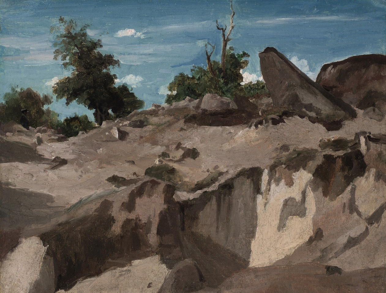 Forêt de Fontainebleau - Au plateau brûlé by Jean Baptiste Camille Corot