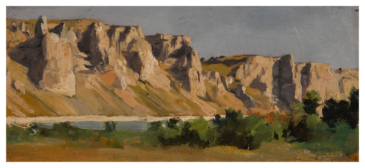 A view of Donzère by Eugene Fromentin
