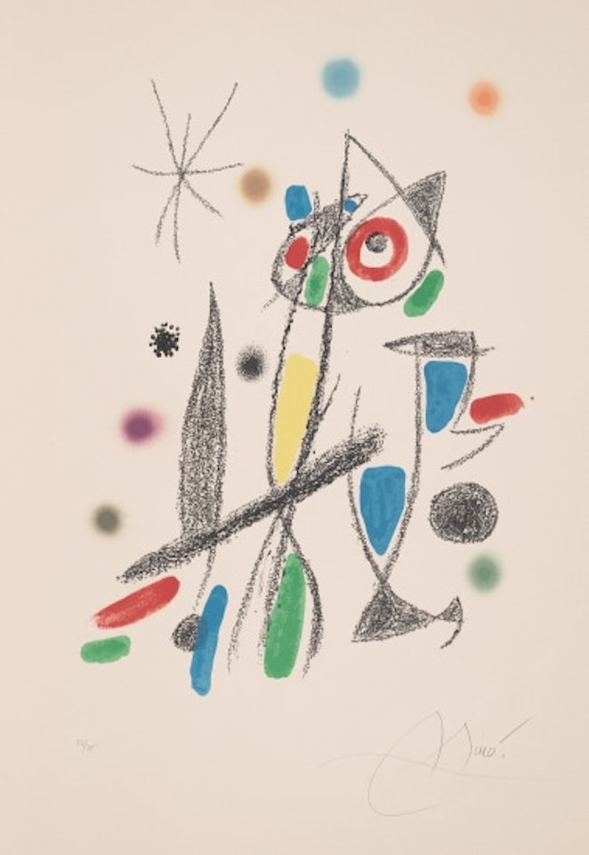 Untitled, plate 12 from Maravillas con variaciones acrósticas en el jardín de Miró (Wonders with Acrostic Variations in Miró's Garden) (M. 1056; C. 211) by Joan Miró